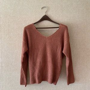 Astro Twisted Open Back Sweater